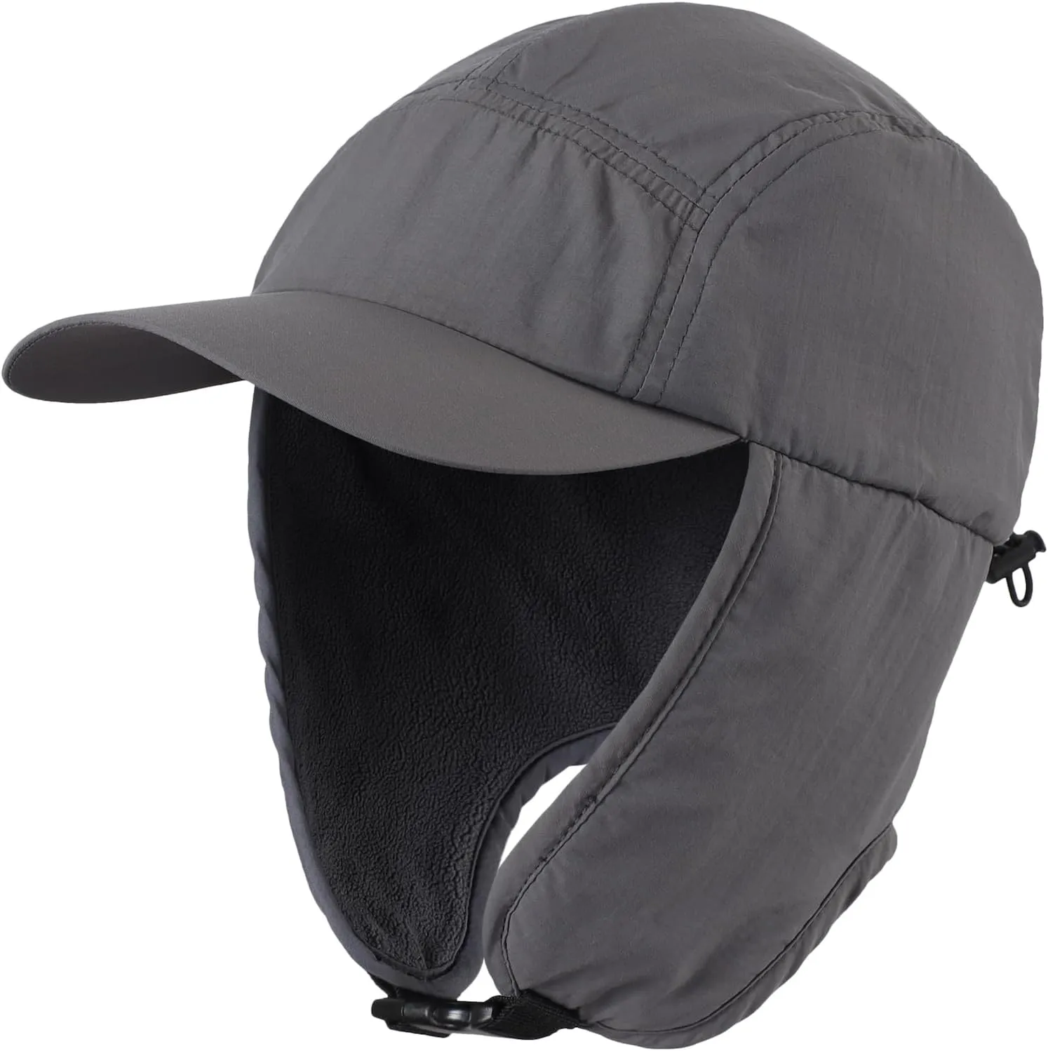 Home Prefer Mens Winter Hat Warm UPF50  Baseball Hat with Earflaps Fleece Lined Waterproof Trooper Trapper Hat