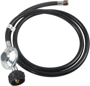 Hooshing 6 Feet Propane Hose with Regulator Universal Gas Grill Regulator and Hose Replacement for LP Gas Grill, Heater and Fire Pit