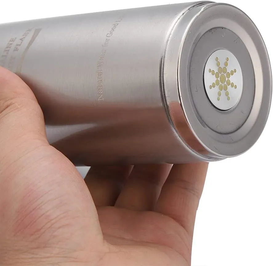 Hydrated Water Bottle, Portable Nano Balance Bottle Nano Cup Nano Energy Bottle Energy Water Bottle Hydro Bottle Smart Water Bottle for Outdoor Gym Fitness (Silver)
