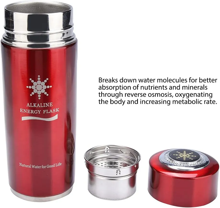 Hydrated Water Bottle, Portable Nano Balance Bottle Nano Cup Nano Energy Bottle Hydro Bottle Energy Water Bottle Water Generator for Outdoor Gym Fitness (Red)