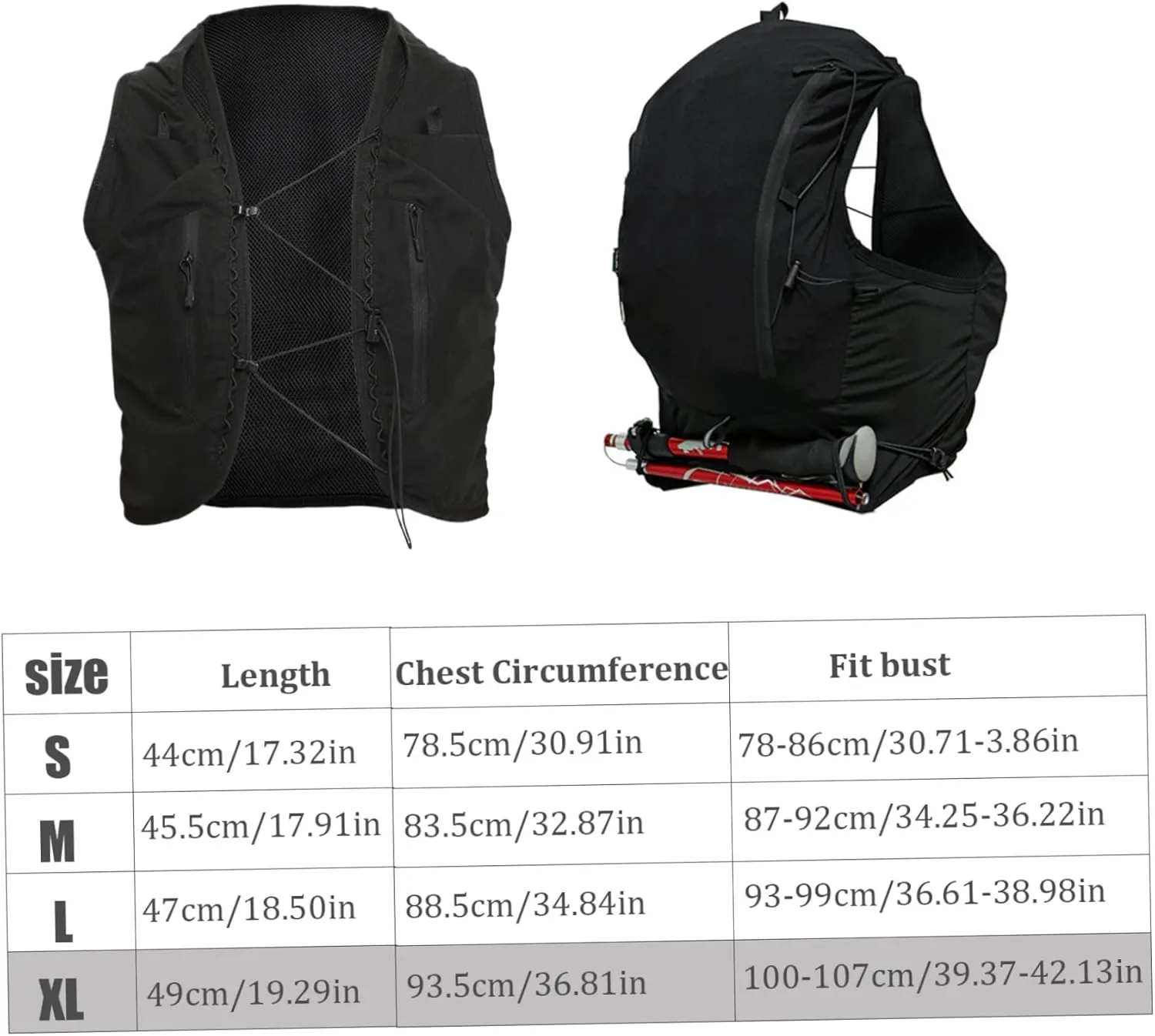 Hydration Vest, Running Hydration Vest with 12 Pockets, Hydration Pack, Multipurpose Hydration Backpack for Outdoor
