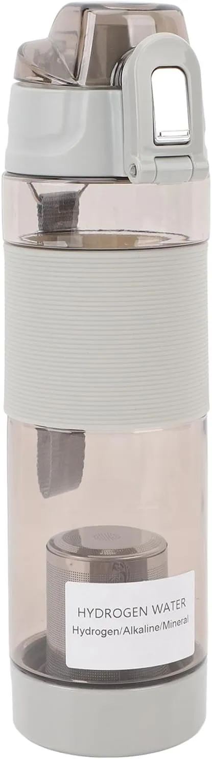 Hydrogen Infusion Water Bottle for Immunity Boost, Leak Proof Outdoor Portable Sports Energy Water Cup,Travel Friendly (Light Gray)