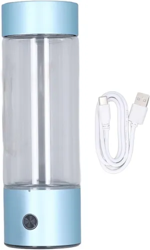 Hydrogen Rich Water Bottle 370ML 2000‑2500PPB Portable High Ion Concentration Rechargeable Hydrogen Water Generator Cup