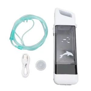Hydrogen Rich Water Generator Machine 300ml 1500-3000ppb, Transparent Rechargeable Water Cup, Anti Slip for Home Office