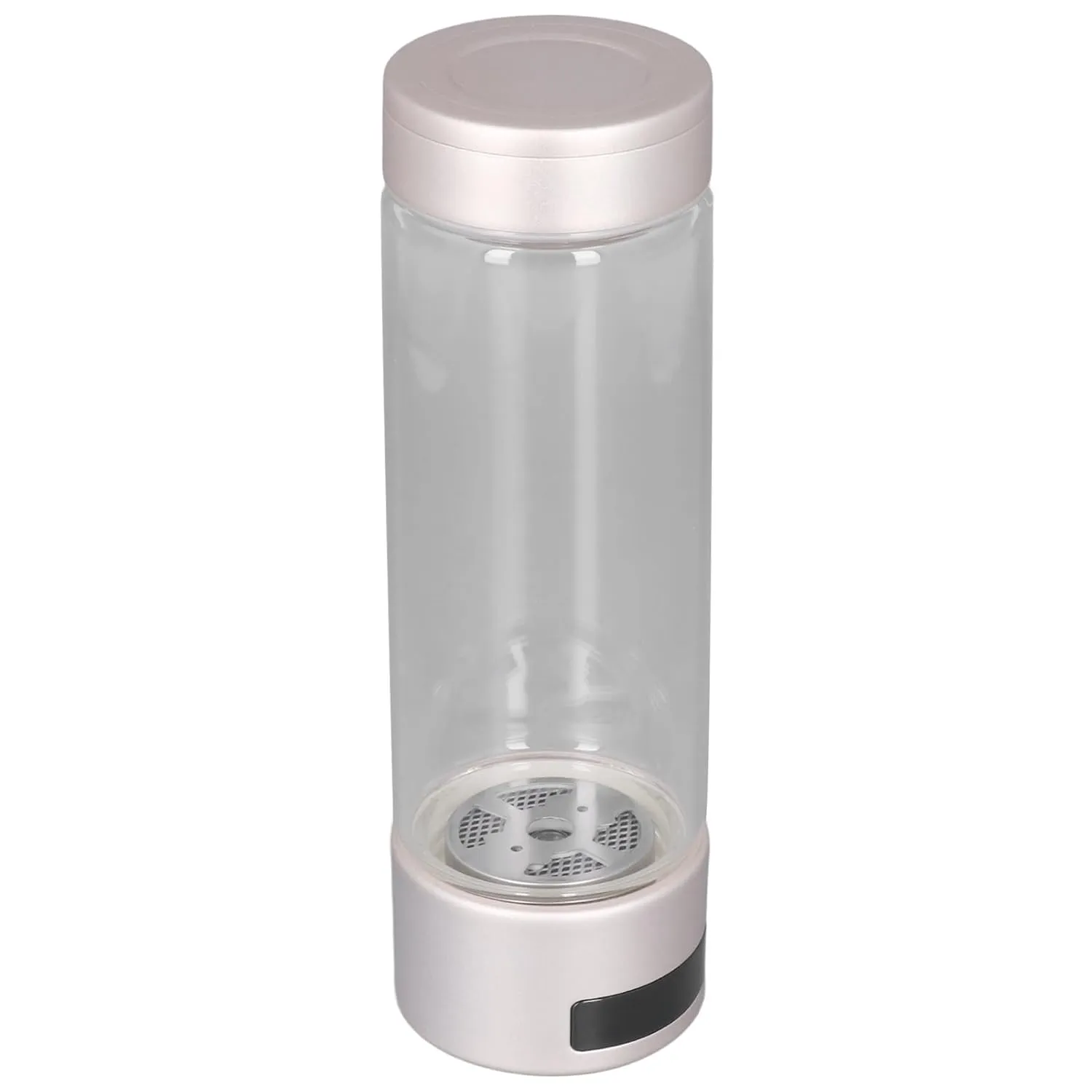 Hydrogen Water Bottle, High Borosilicate Glass Portable Hydrogen Water Generator 5V USB Rechargeable Detachable 600‑1600ppb for Travel (Gold)