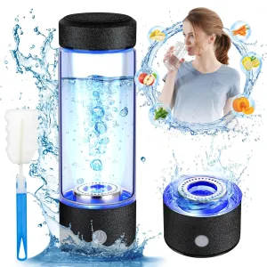 Hydrogen Water Bottle, Hydrogen Water Generator with Advanced SPE PEM Technology, High-Efficiency Portable 420ml Water Ionizer for Office, Travel, Fitness & Everyday Hydration