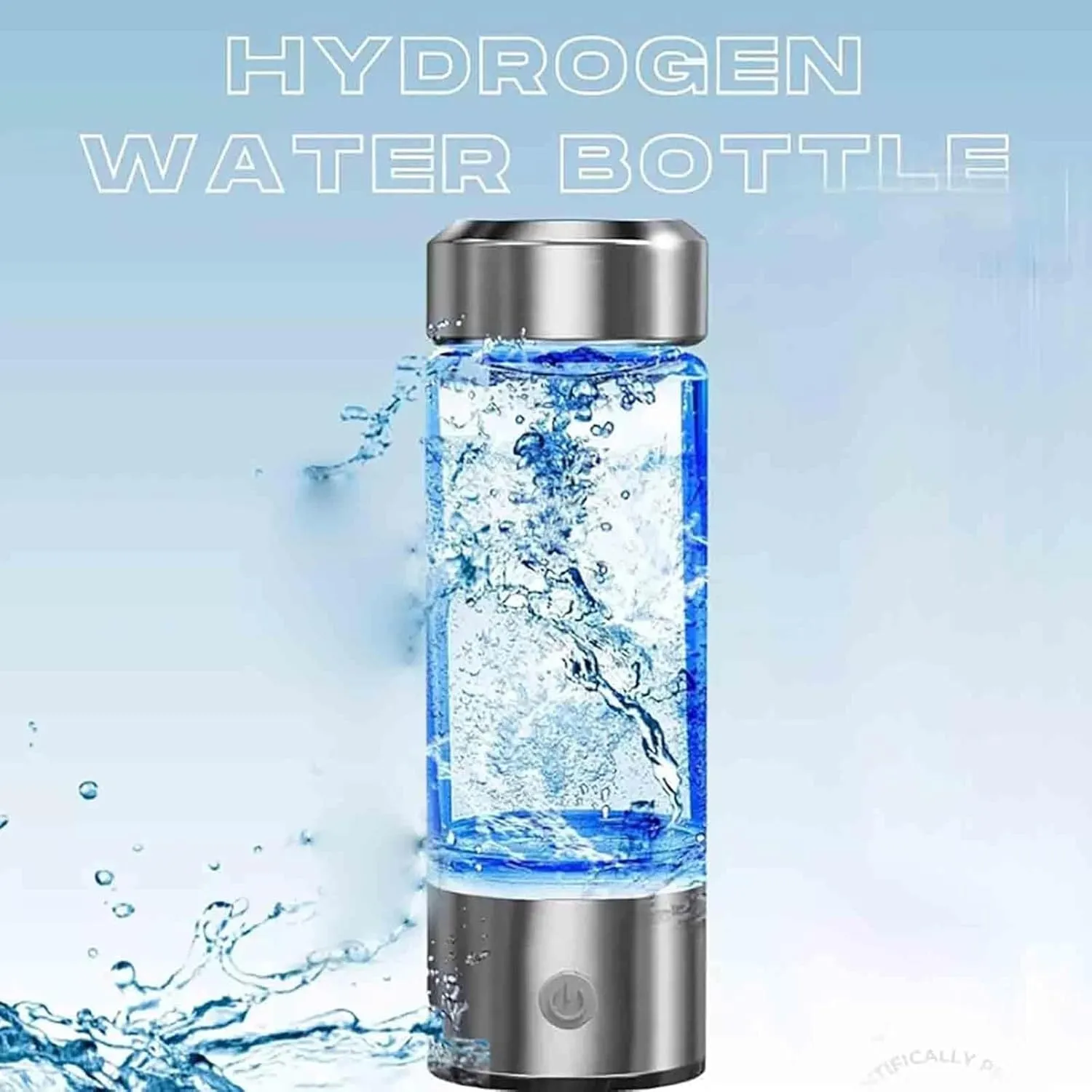 Hydrogen Water Bottle, Hydroheal Hydrogen Infused Water Bottle, USB Rechargeable Hydrogen Water Generator, Rich Water Glass Health Cup for Home Office Travel(D), Size