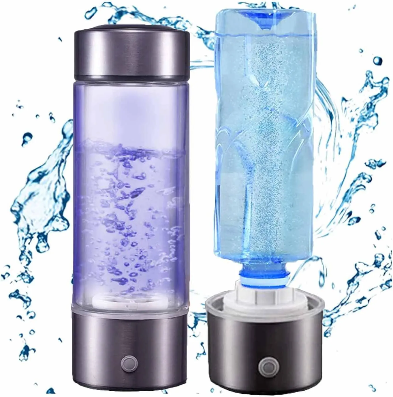 Hydrogen Water Bottle, Portable Hydrogen Generator, Rechargeable Water Ionizer, PEM SPE Technology Water Ionizer Machine, for Home and Fitness Daily Drinking