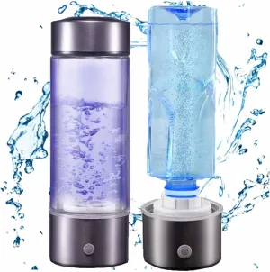 Hydrogen Water Bottle, Portable Hydrogen Generator, Rechargeable Water Ionizer, PEM SPE Technology Water Ionizer Machine, for Home and Fitness Daily Drinking