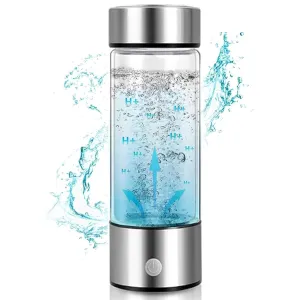 Hydrogen Water Generator,Portable Hydrogen Water Bottle,USB Rechargeable Hydrogen Water Ionizer Machine,Hydrogen Rich Water Glass Health Cup for Home Office Travel, size