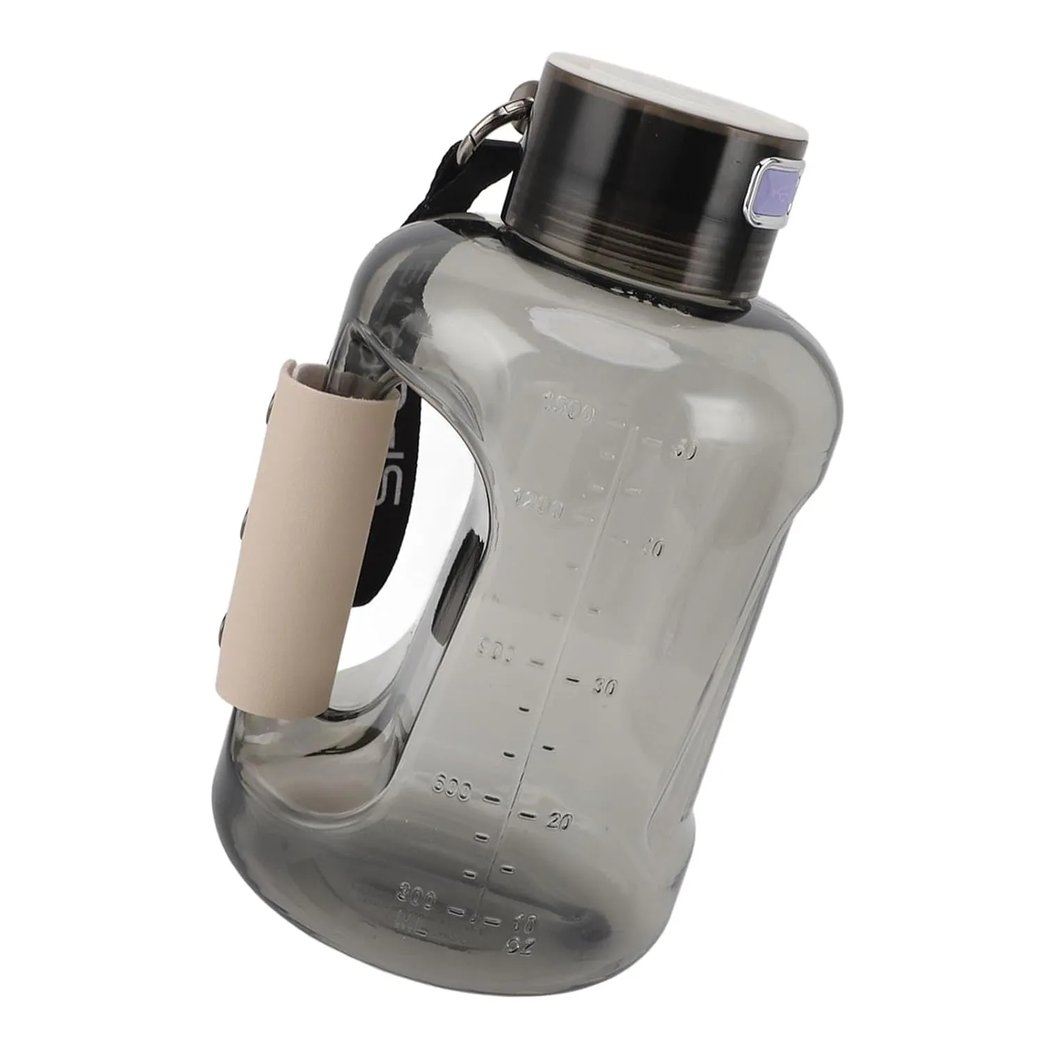 Hydrogen Waterionizer Generator, 1.5L High Capacity Leakage Proof Boosts Metabolism Hydrogen Water Ionizer Bottle for Sports (Gray Black)
