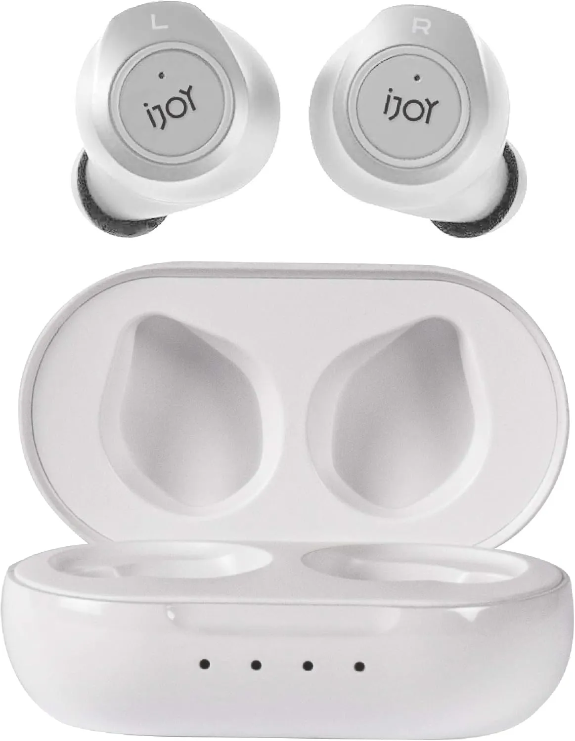 iJoy Premium Gravity TWS Earbuds Wireless Bluetooth 5.0 Compatible in-Ear Headset with Built-in Mic & Portable Recharging Case - IPX4 Waterproof & Sweatproof Design for Sports- Long Battery Life