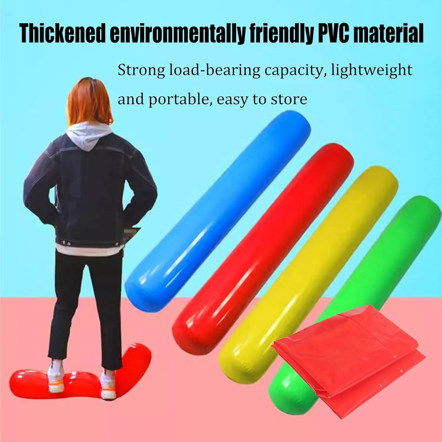 Inflatable Toys Thickened PVC Inflatable Hammer Toy, Kids and Adults Parent-Child Game Toys, Indoor and Outdoor Party Multiplayer Game Inflatable Supplies