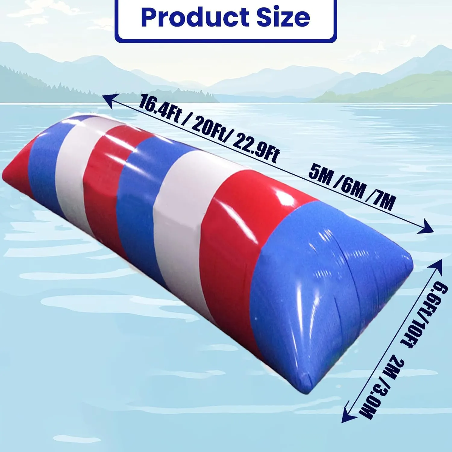 Inflatable Water Catapult Bag Jumping Pillow with Air Pump Compatible Foot Outdoor Toys for Adults and Children