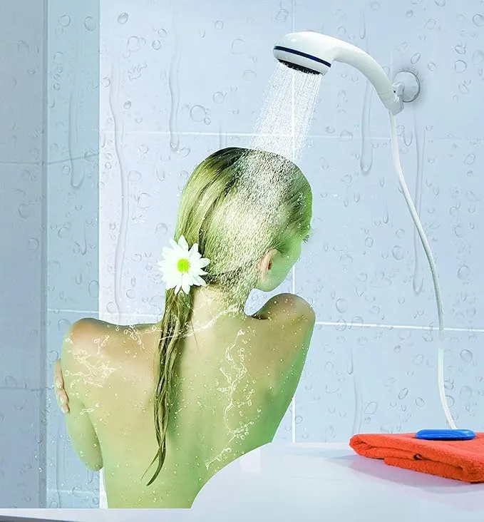 Iron Hammer Portable Shower Electric Shower Camping Shower with Shower Head Shut OFF Valve
