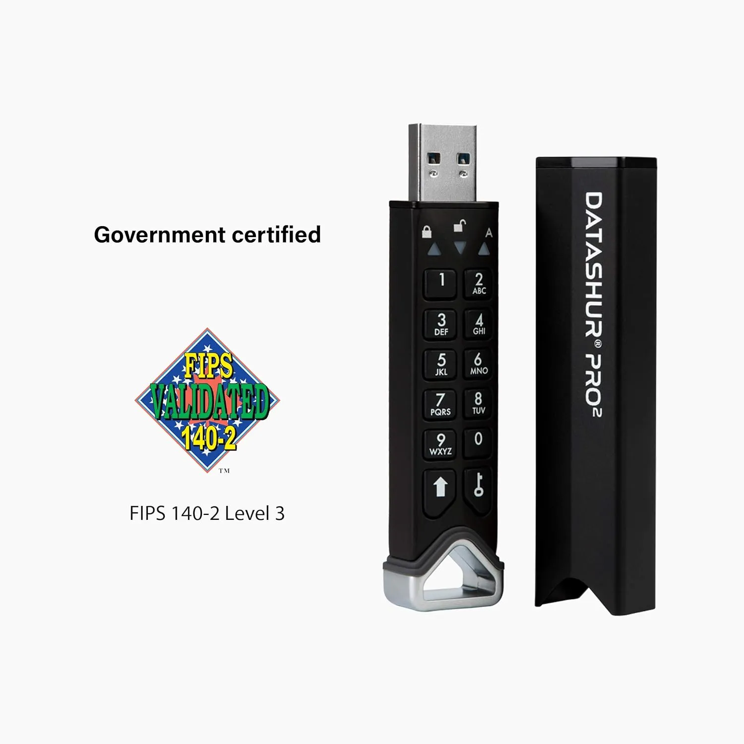 iStorage datAshur PRO2 32 GB | Secure Flash Drive | FIPS 140-2 Level 3 Certified | Password protected | Dust/Water-Resistant