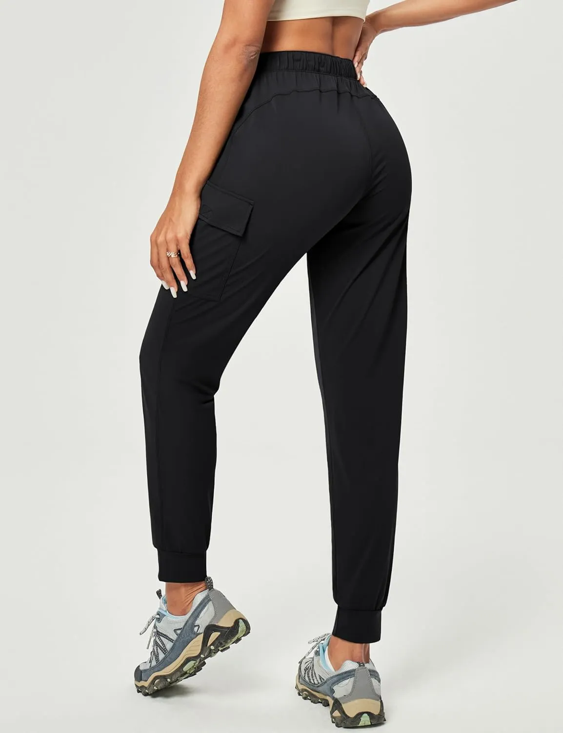 IUGA Women's Hiking Pants Cargo Joggers for Women with Pockets Lightweight Stretchy Quick Dry Travel Athletic Outdoor UPF50 