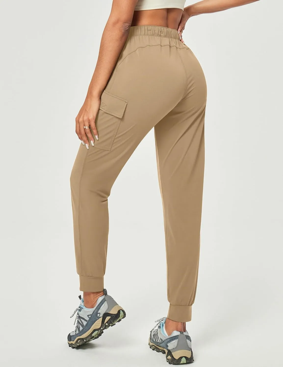 IUGA Women's Hiking Pants Cargo Joggers for Women with Pockets Lightweight Stretchy Quick Dry Travel Athletic Outdoor UPF50 
