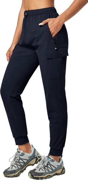 IUGA Women's Hiking Pants Cargo Joggers for Women with Pockets Lightweight Stretchy Quick Dry Travel Athletic Outdoor UPF50 