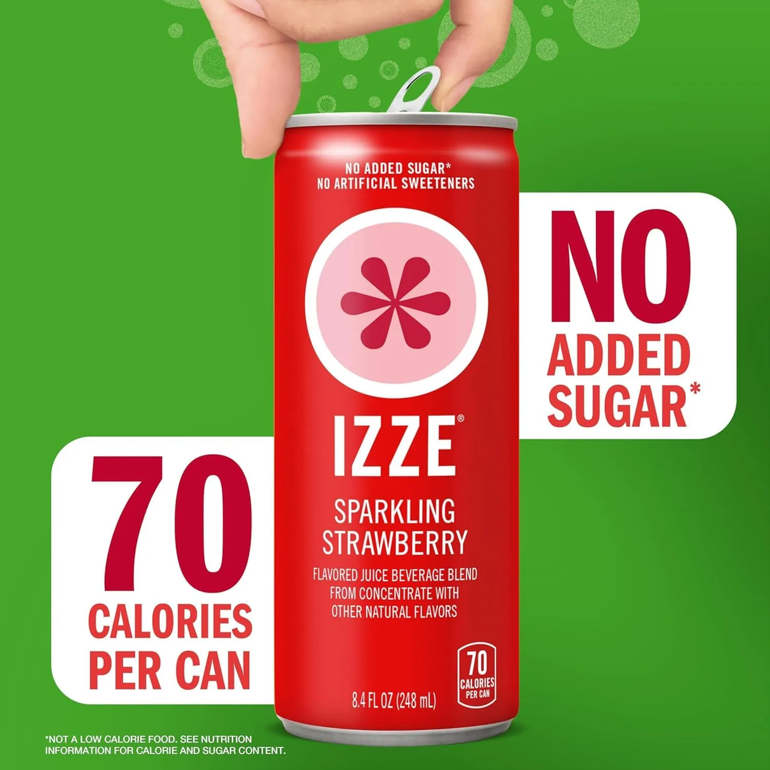 IZE Strawberry Sparkling Juice - 6pk/8.4 fl oz Cans