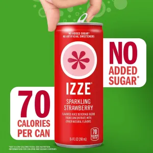 IZE Strawberry Sparkling Juice - 6pk/8.4 fl oz Cans