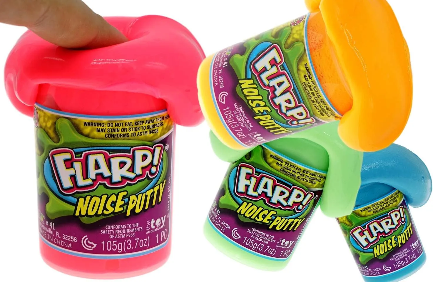 JA-RU Flarp Noise Putty Scented (3 Units Assorted) Passing Gas Noise Putty Squishy Sensory Toys for Easter, ADHD Autism Stress Toy, Great Party Favors Fidget for Kids & Adults Boys & Girls. 10041-3