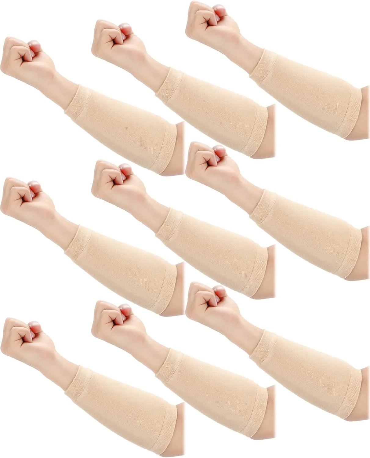 Janmercy 9 Pairs Arm Protectors for Thin Skin and Bruising Arm Guards Elderly Protective Sleeves for Gardener Working
