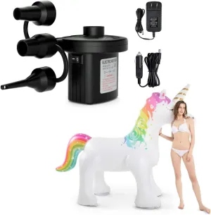Jasonwell Unicorn Sprinkler Inflatable Unicorn Water Toys Electric Air Pump Portable Quick-Fill AC DC Inflator Deflator Pump
