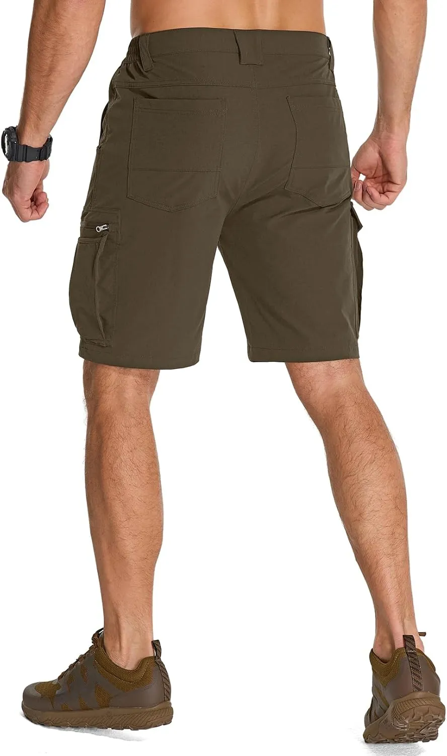 Jessie Kidden Mens Stretch Casual Lightweight Water Resistant Quick Dry Cargo Fishing Hiking Shorts