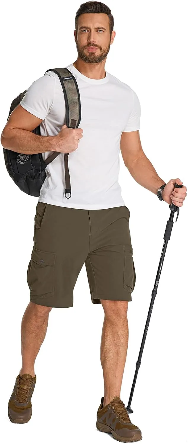 Jessie Kidden Mens Stretch Casual Lightweight Water Resistant Quick Dry Cargo Fishing Hiking Shorts