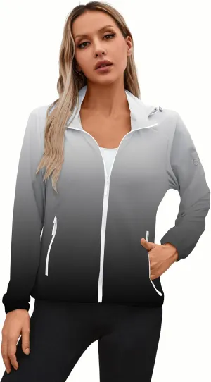 Joe Wenko Women's UPF 50  Sun Protection Athletic Jacket Pockets Long Sleeve Lightweight Cooling Shirts Hiking Outdoor