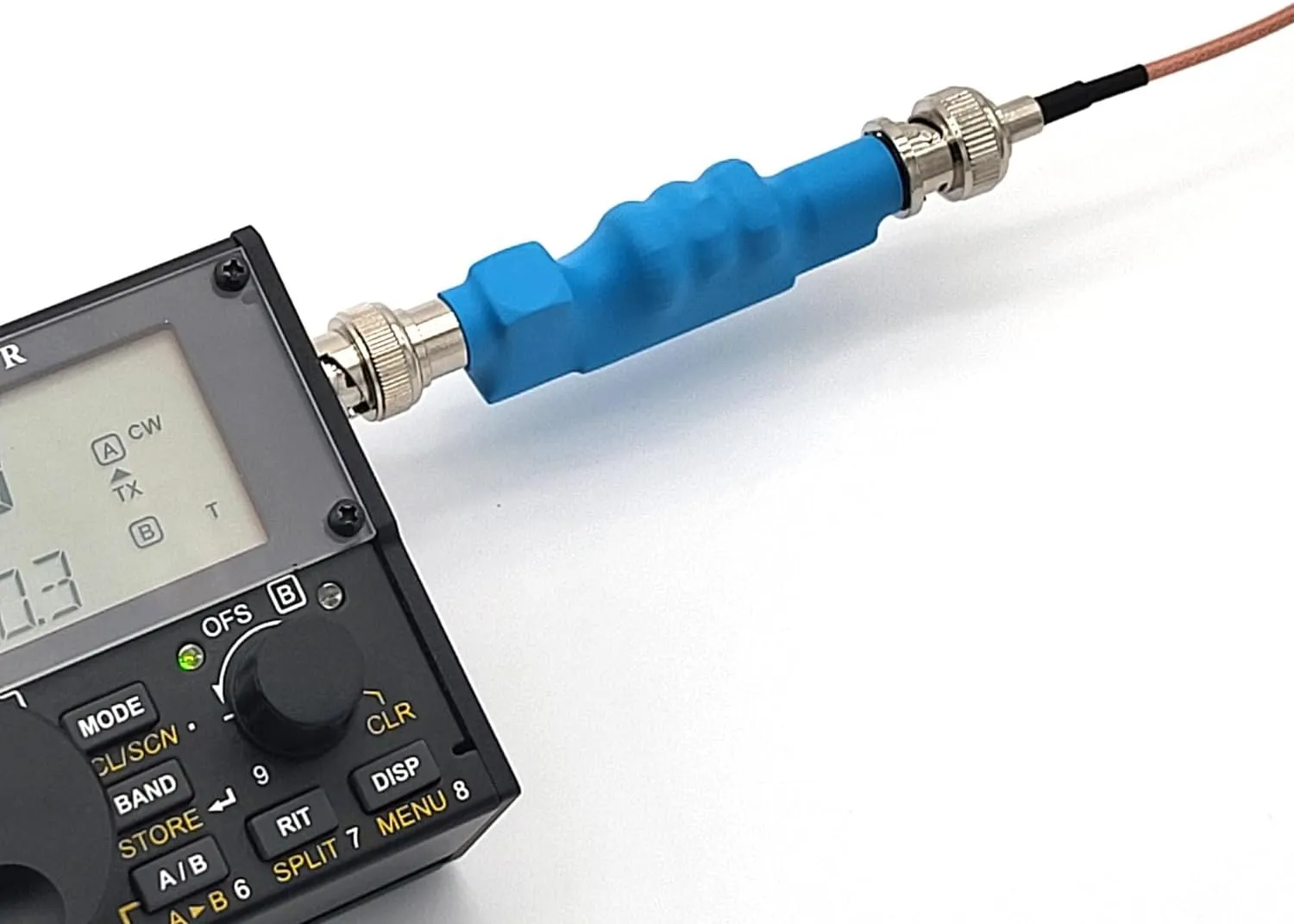 K9DP QRP 40 Meter Portable Bandpass Filter, up to 20 watts, with Male/Female BNC connectors, 40m Blue