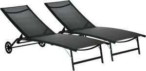 Kaimei 4 Pack Folding Outdoor Chairs, Lightweight Portable Camping Chairs with Armrests, Breathable Mesh Seat for Patio, Beach, Pool, Backyard, Black