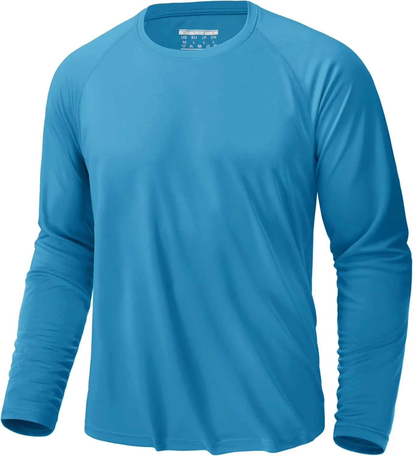 KEFITEVD Men's UV Sun Protection UPF 50  Shirts Long Sleeve Rash Guard Workout Quick Dry Shirt for Hiking Fishing Swimming
