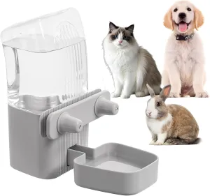 Kenond 50 oz Rabbit Water Dispenser,Gravity Dog Water Bowl Dispenser for Cage,Auto Water Bottle for Ferret,Cat,Dog and Other Animals, Compatible with Widemouth Cages, Wire Cages and Crates