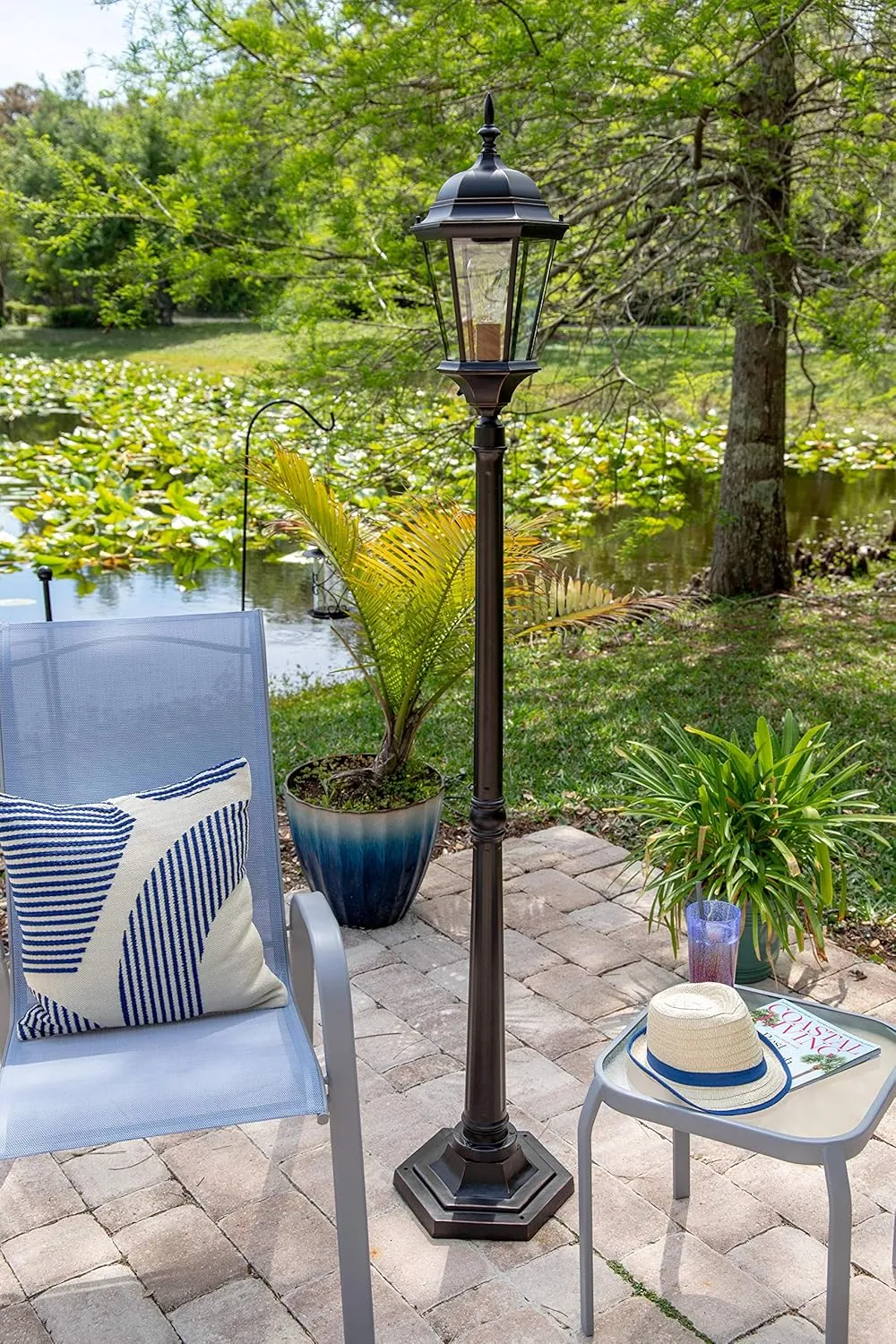 Kenroy Home 93432ORB Villa Waterproof Outdoor Lamp Post Light, Oil-Rubbed Bronze Finish