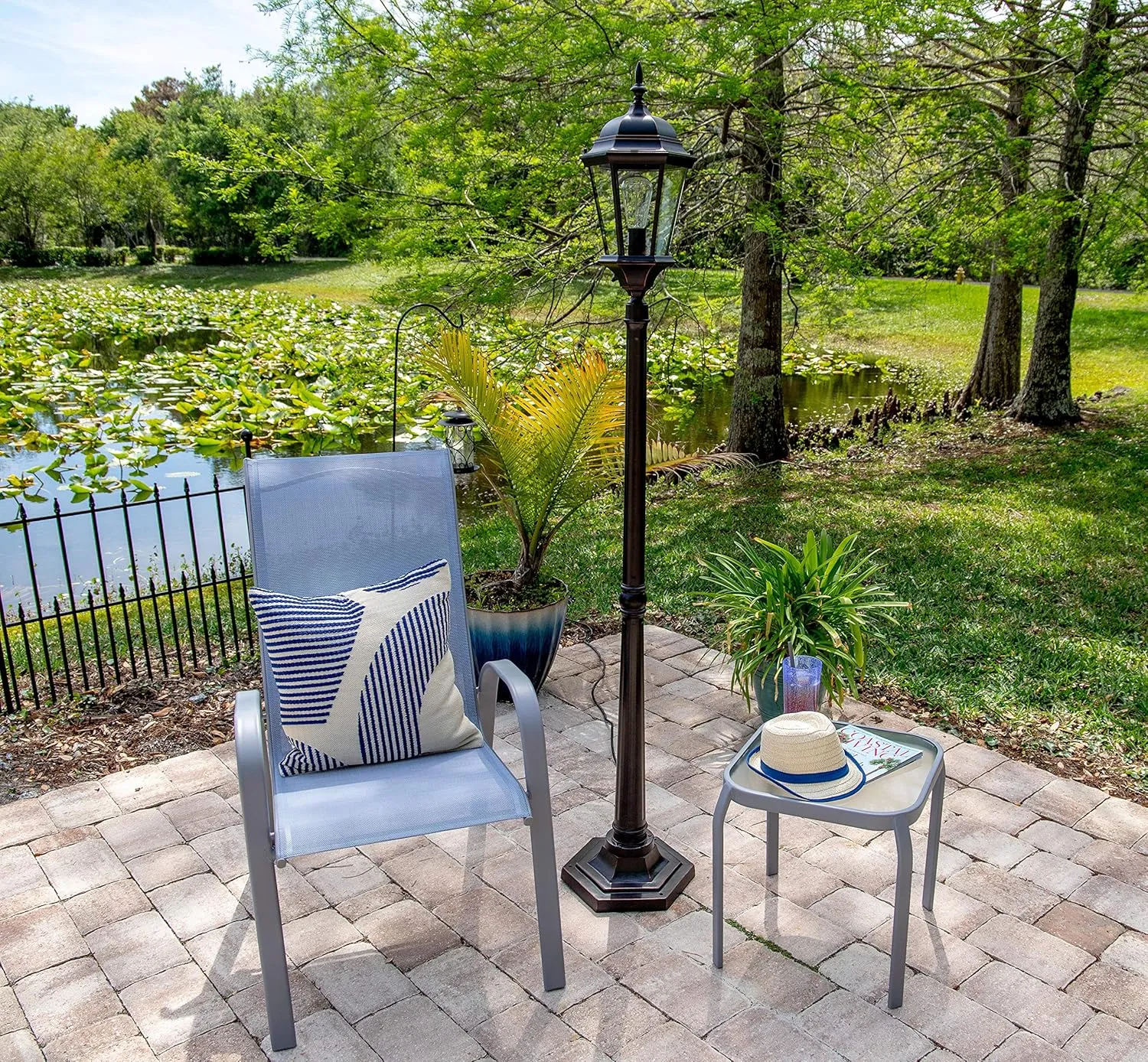 Kenroy Home 93432ORB Villa Waterproof Outdoor Lamp Post Light, Oil-Rubbed Bronze Finish