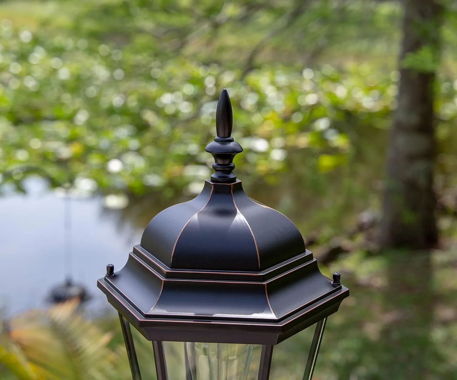 Kenroy Home 93432ORB Villa Waterproof Outdoor Lamp Post Light, Oil-Rubbed Bronze Finish