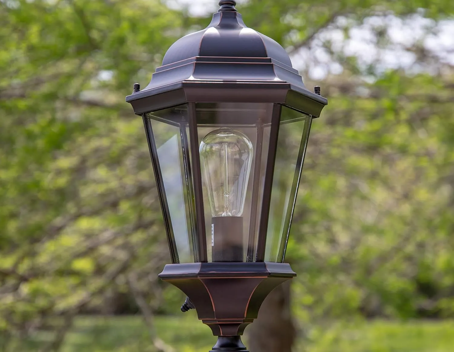 Kenroy Home 93432ORB Villa Waterproof Outdoor Lamp Post Light, Oil-Rubbed Bronze Finish