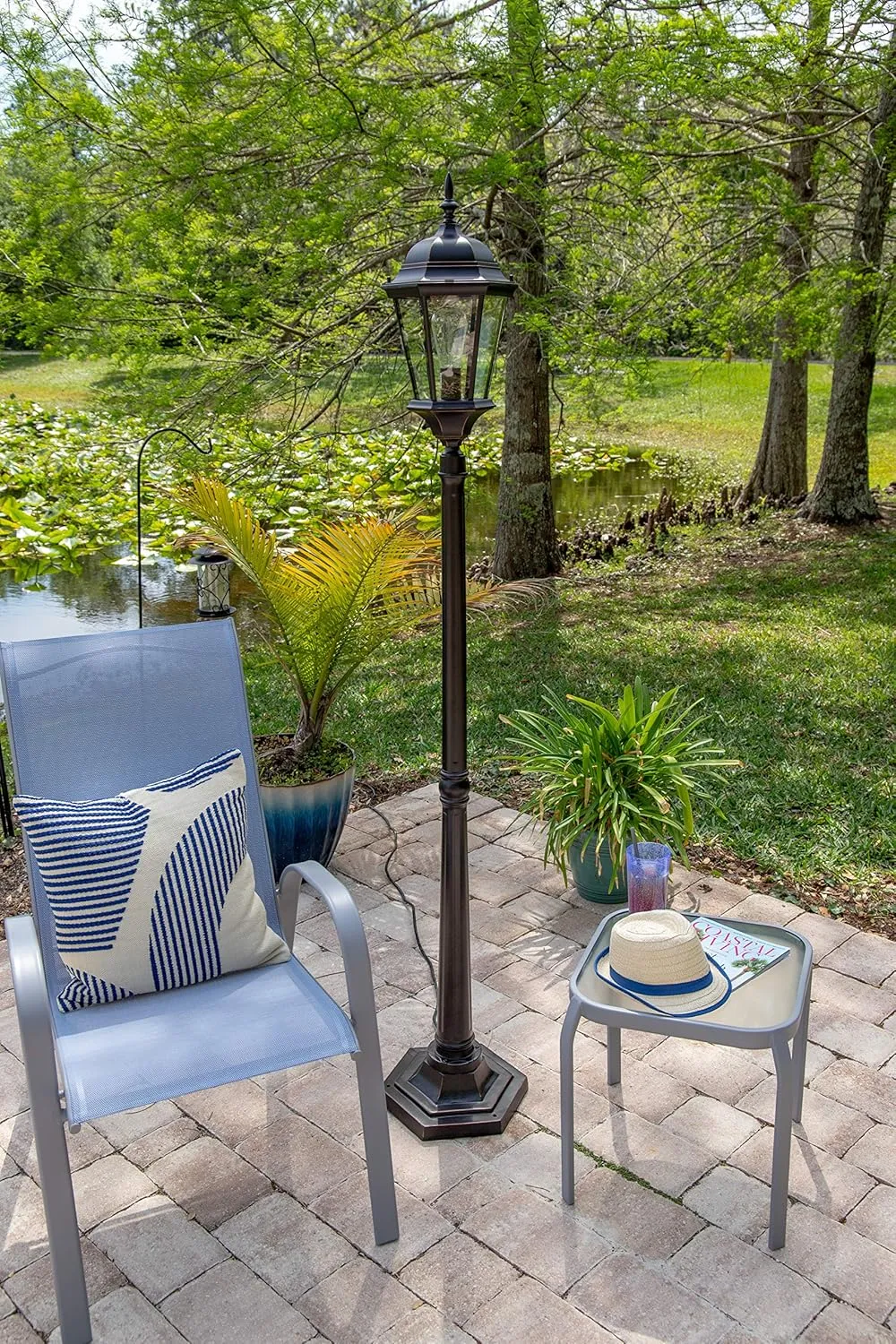 Kenroy Home 93432ORB Villa Waterproof Outdoor Lamp Post Light, Oil-Rubbed Bronze Finish