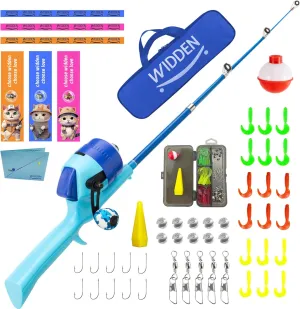 Kids Fishing Pole, Telescopic Fishing Rod, Toddler Collapsible Fishing Rod and Reel Combo with Tackle Box, Fishing Line, Bobber, and Soft Lures for Boy, Girl, Youth, Beginner, Over 4 Years Old