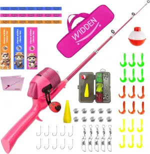 Kids Fishing Pole, Telescopic Fishing Rod, Toddler Collapsible Fishing Rod and Reel Combo with Tackle Box, Fishing Line, Bobber, and Soft Lures for Boy, Girl, Youth, Beginner, Over 4 Years Old