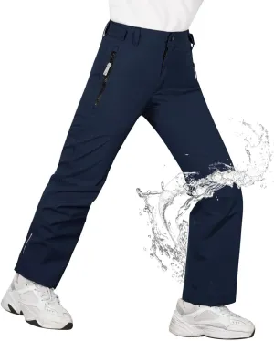 Kids Hiking Pants Waterproof Quick Dry Boys Camping Cargo Pant Lightweight Softshell Uniform Pants for Kid Girls