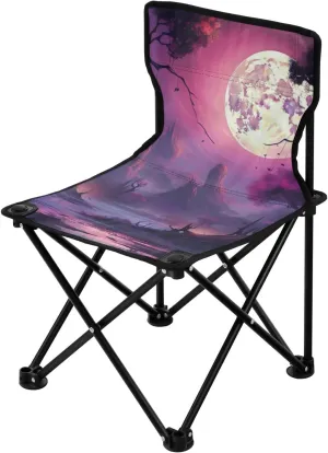 Kigai Folding Camping Chair Heavy Duty Chair Ultralight Compact Portable Beach Chair for Outdoor Camp, Hiking, Travel, Beach, Sporting Event and Picnic, Mystical Night