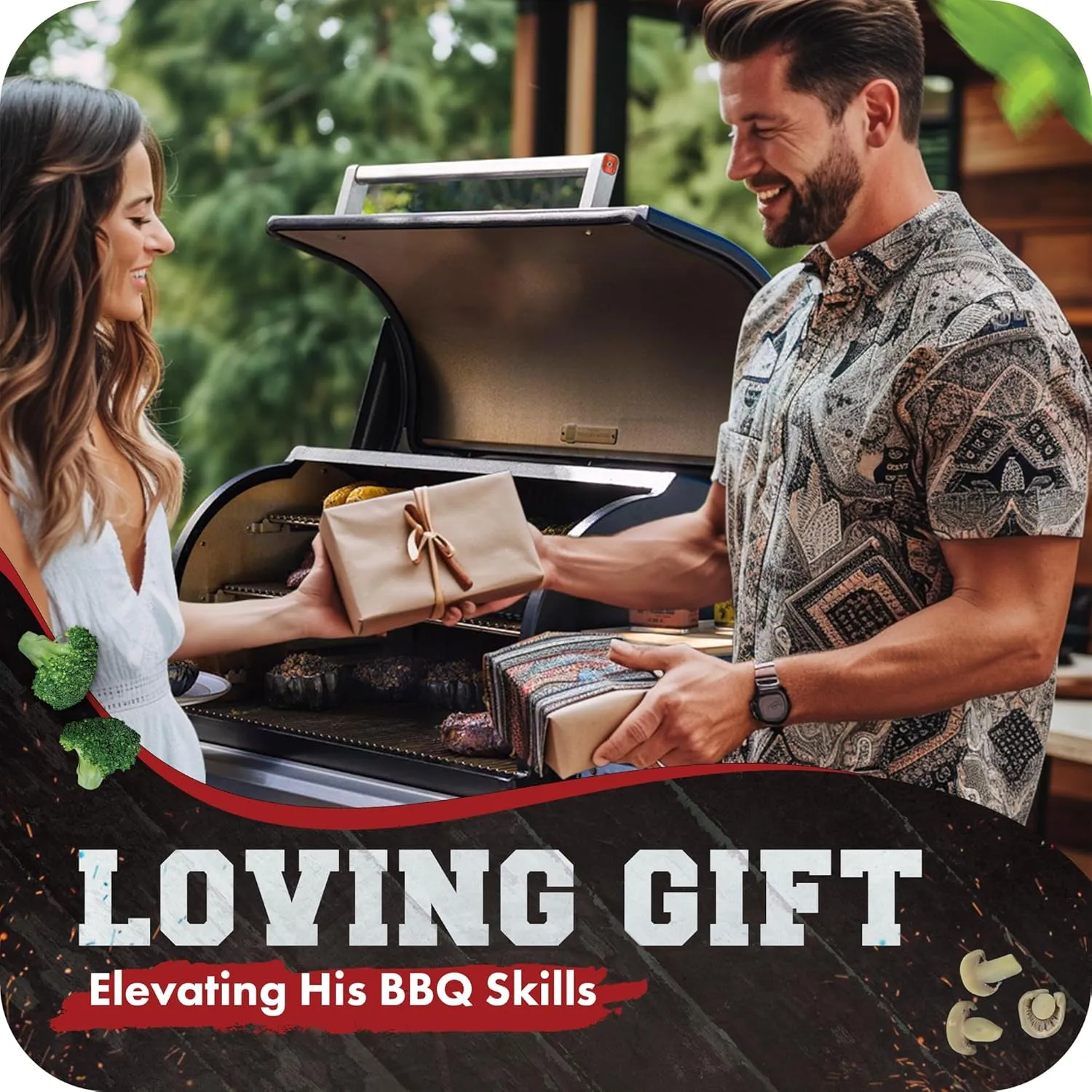 KITCHEN PERFECTION Silicone Smoker Oven Gloves -Extreme Heat Resistant Bbq Gloves -Handle Hot Food Right on Your Smoker Grill Fryer Pit|Waterproof Oven Mitts Grill Gloves |Superior Value Set 3 Bonuses