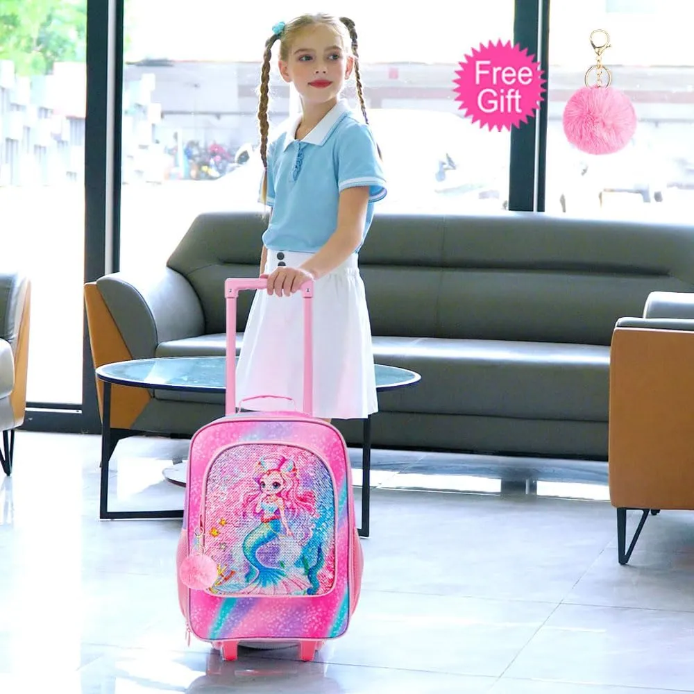 KLFVB Kids Luggage for Boys Girls, Cute Rolling Wheels Suitcase for Toddler, Children Travel Carry on Suitcase
