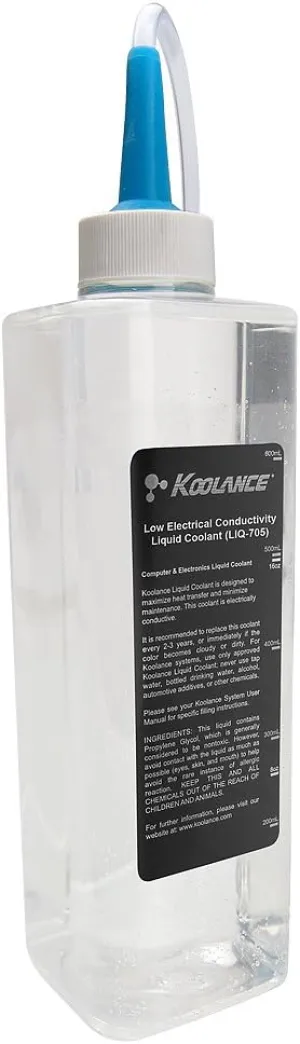 Koolance LIQ-705CL-B 705 Liquid Coolant, Electrically Insulative, Colorless, 700ml (24 fl oz)