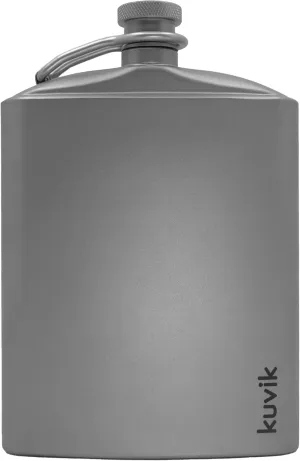 Kuvik Titanium Flask 7.4 oz (220ml) - Ultralight and Compact Flask for Backpacking, Camping, and Hiking