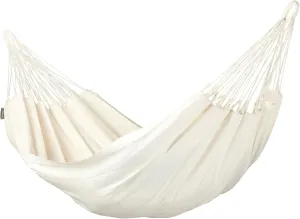 LA SIESTA Modesta Organic Cotton Hammock - Indoor/Outdoor, Bedroom to Backyard, Extra Large Fabric Hammock Bed for 2, Max 440 Lbs, King, Latte
