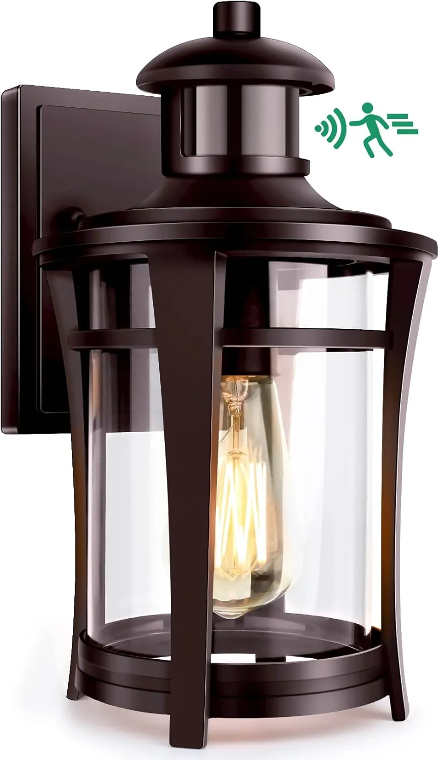 Lamomo Porch Lights Outdoor Bronze, Dusk to Dawn Wall Light Fixtures, Exterior Front Sconces Wall Mount Lighting, Waterproof Anti-Rust Outside Lights for House, Garage, Entryway